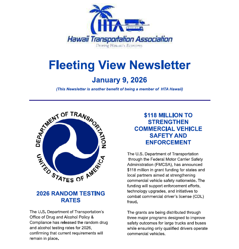 screenshot of the e-newsletter's page one.