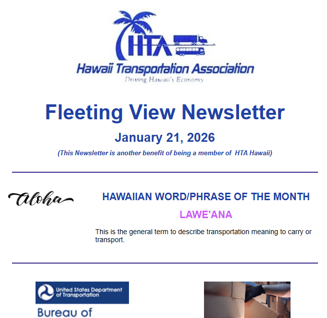 screenshot of the e-newsletter's page one.