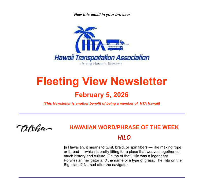 screenshot of the e-newsletter's page one.